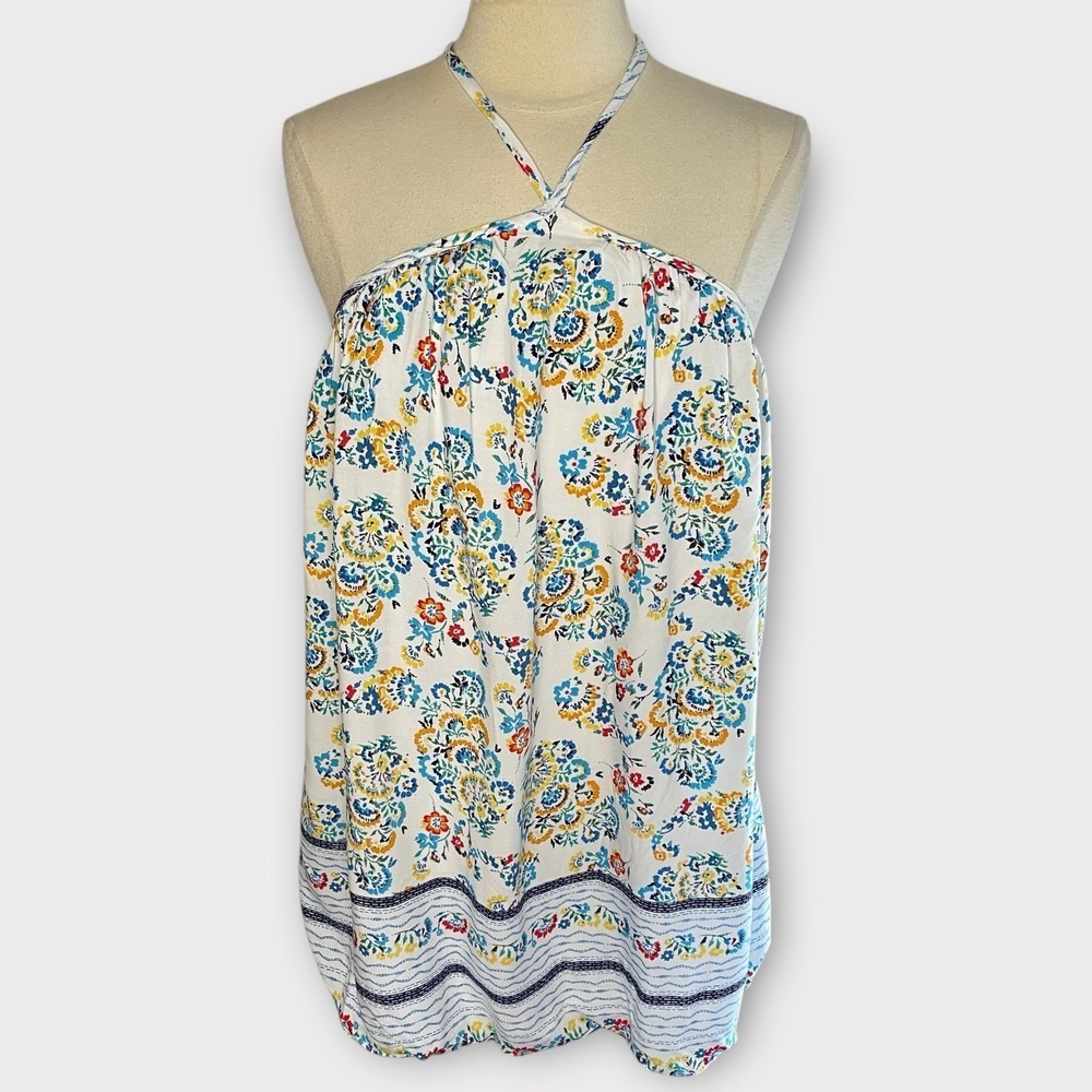 NEW‼️CES FEMME Boho Colorful Print Mini Halter Dress, Medium‎